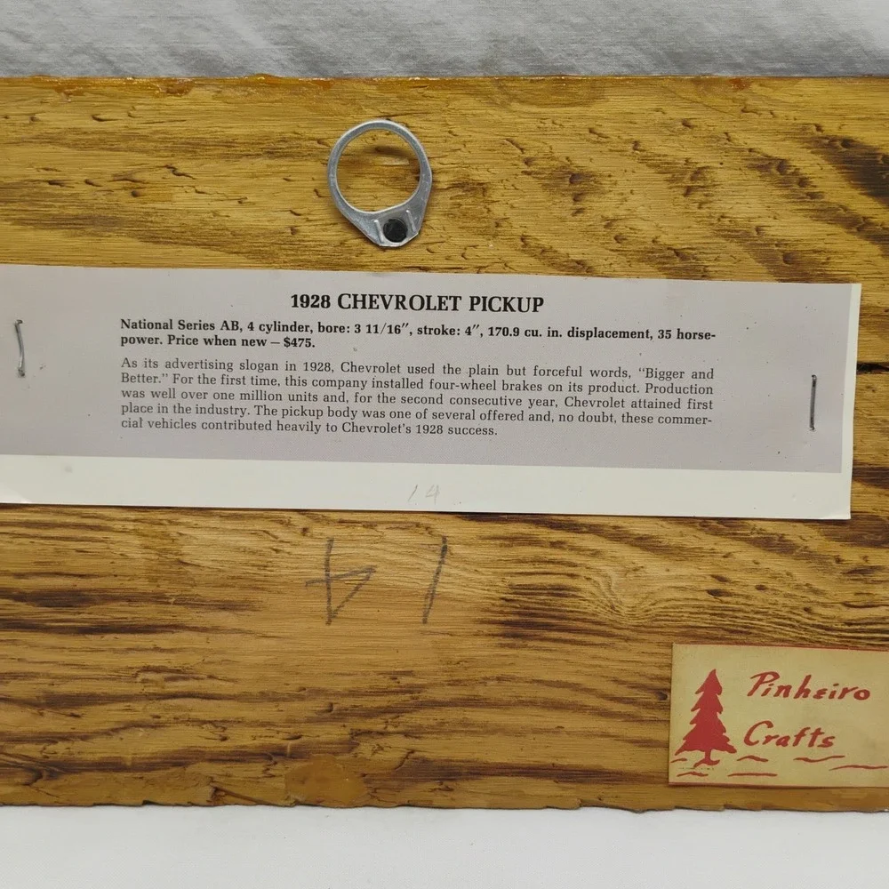1928 Chevrolet Pickup  Truck Chevy Wooden Plaque Sign Pinheiro Crafts 11